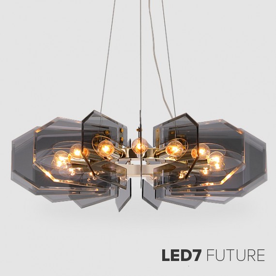 Loft Industry Modern - Glass End Chandelier